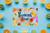 Summer Theme With Fruits Psd