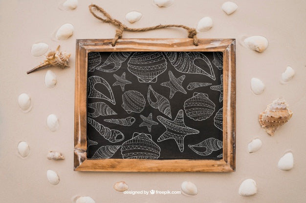 Summer Theme With Slate Psd