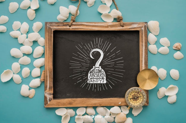 Summer Theme With Slate Psd