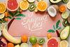 Summer Vibes With Collection Of Exotic Fruits Psd