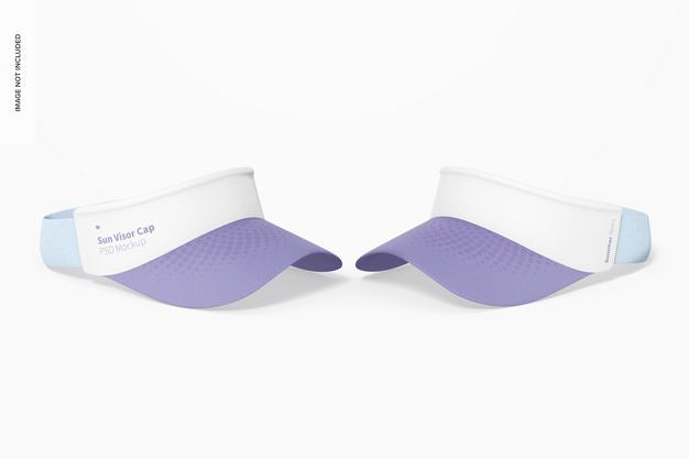 Sun Visor Caps Mockup Psd