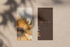 Sunflower Design Menu Card Mockup Psd