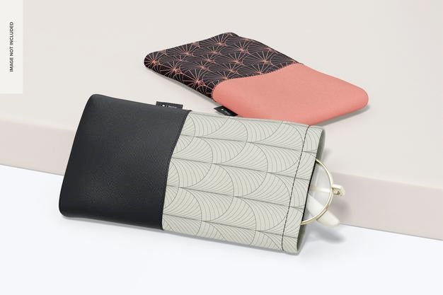 Sunglasses Sleeves Mockup, Perspective Psd