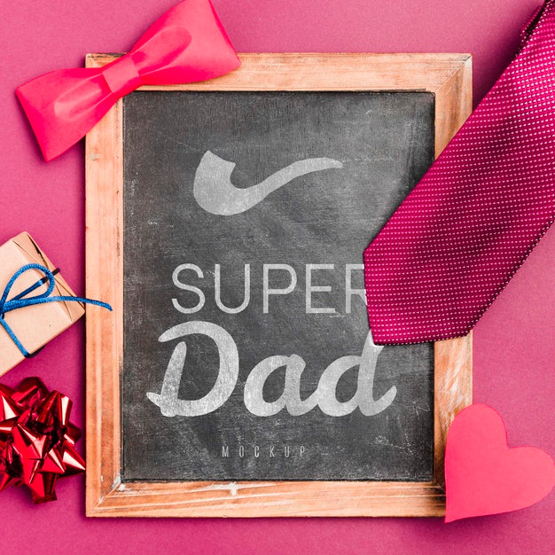 Super Dad Frame With Mock-Up Concept Psd