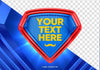 Super Hero Shield 3D Render Realistic Mockup Psd