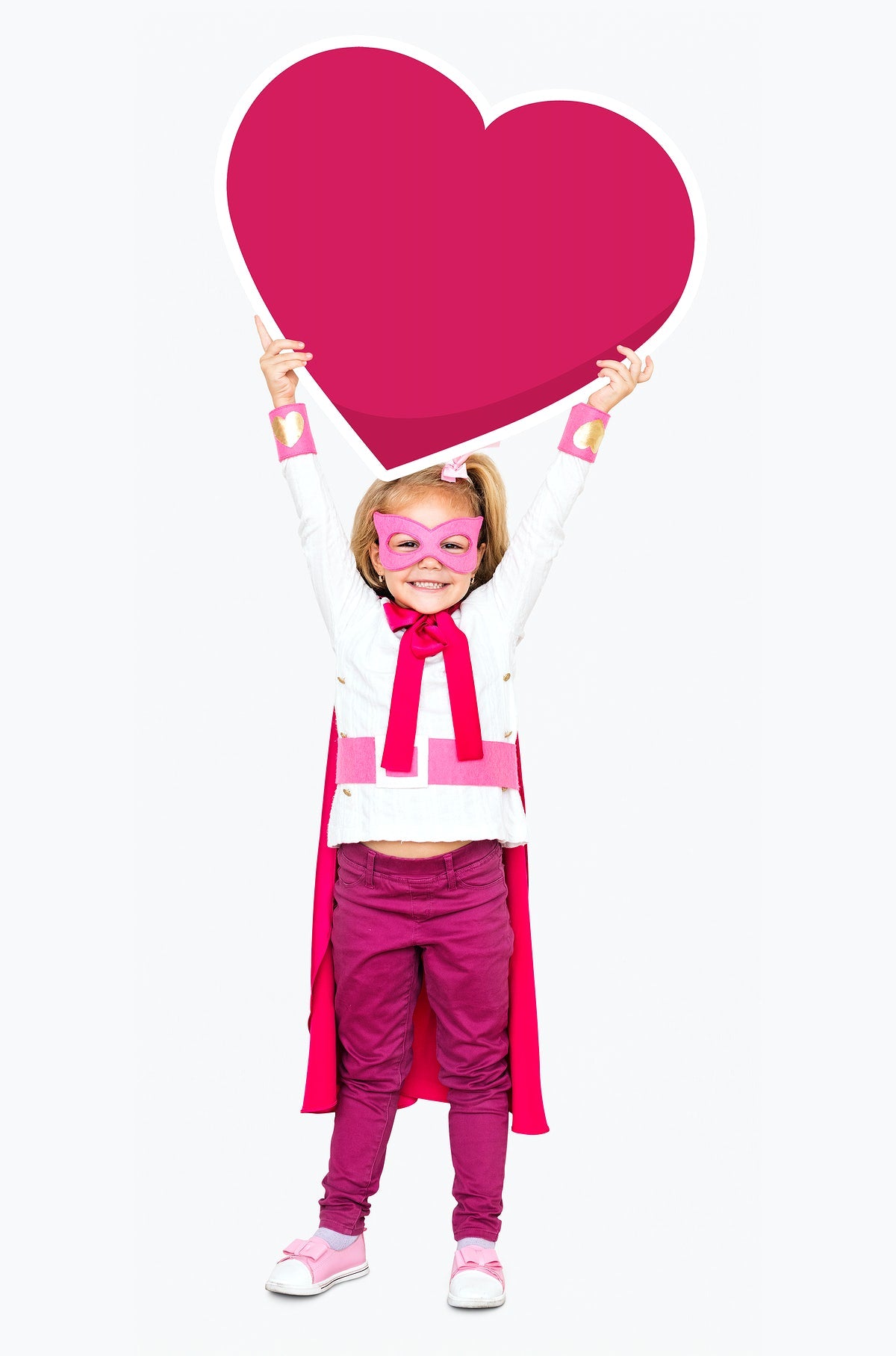 Superhero Holding A Heart Icon