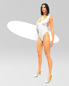 Surfer Holding A Surfboard – Psd Mockup