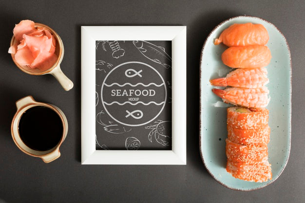 Sushi Food Menu Concept Mock-Up Psd