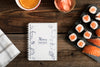 Sushi Food Menu Concept Mock-Up Psd