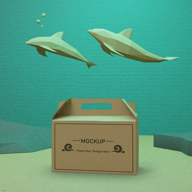 Sustainable Paper Bag Concept For Ocean Day Psd