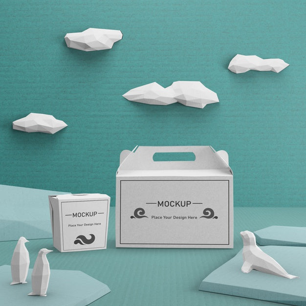 Sustainable Paper Bags For Ocean Day Concept Psd