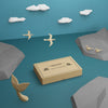 Sustainable Paper Box And Sea Life With Mock-Up Psd