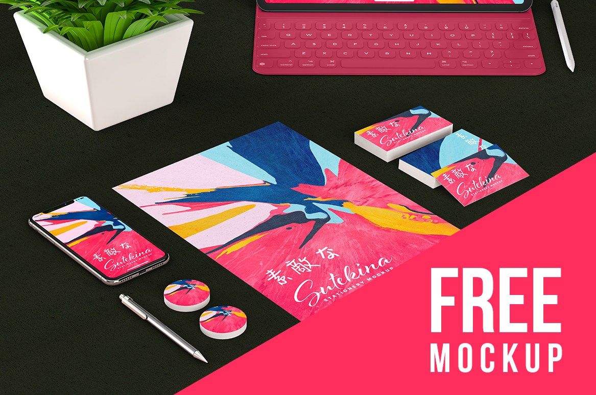 Sutekina Stationery Design Mockup