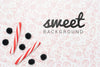 Sweet Background With Candies And Berries Psd