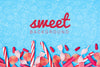 Sweet Background With Sugar Candy Sticks Psd