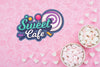 Sweet Cafe And Bowls With Sugar Hearts Psd
