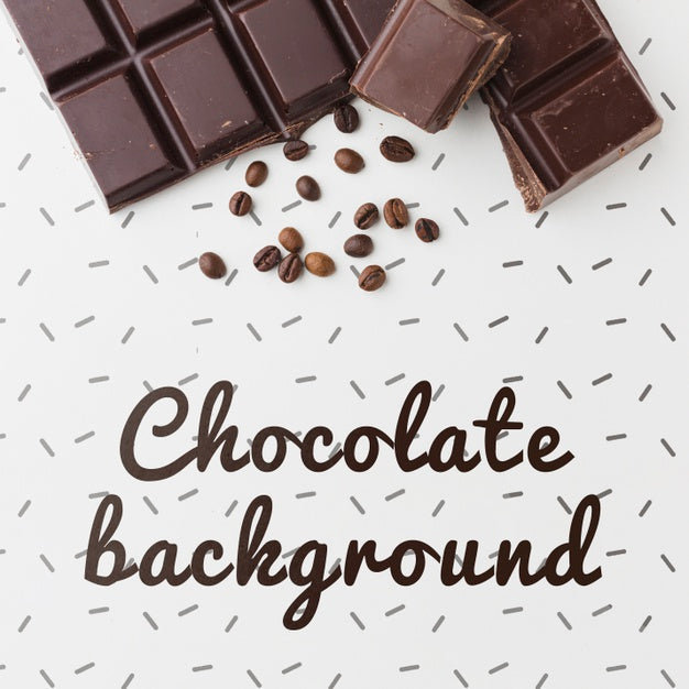Sweet Chocolate Bar With White Background Mock-Up Psd