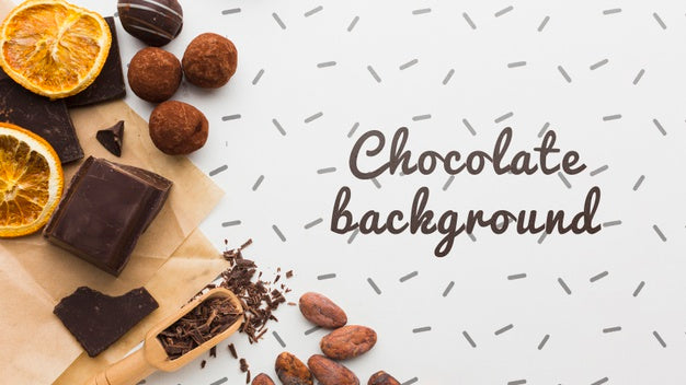 Sweet Chocolate Dessert With White Background Mock-Up Psd