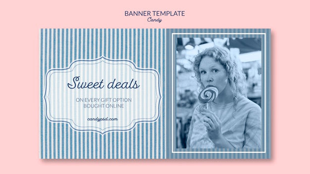 Sweet Deals Candy Shop Banner Template Psd
