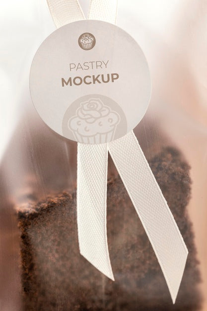 Sweet Pastry In Transparent Packaging Mockup Psd