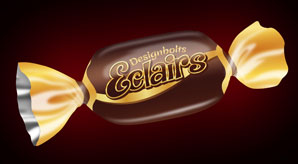 Sweet Toffee / Candy Wrapper Mock-Up Psd & Design Template