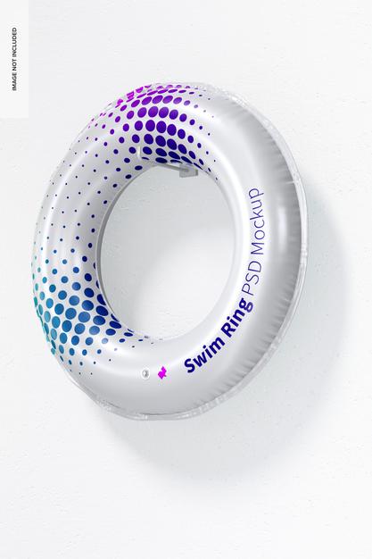 Swim Ring Hanging On Wall Mockup Psd