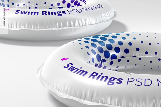 Swim Rings Mockup Close Up Psd