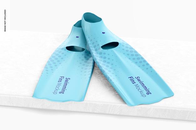 Swimming Fins Mockup, Front View Psd