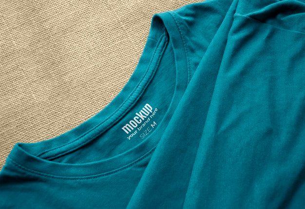 T-Shirt Interior Printed Label Mockup Psd
