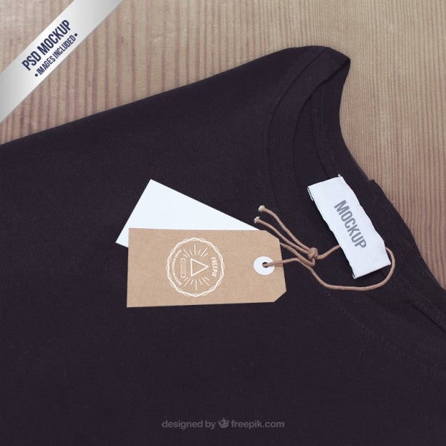 T-Shirt Label Mockup Psd