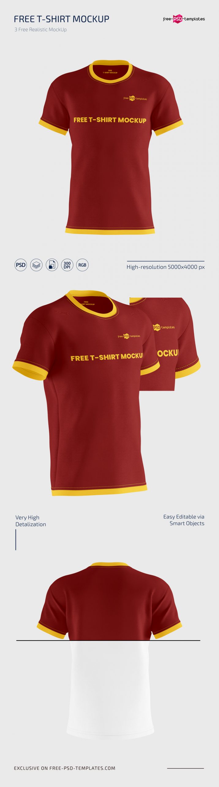 T-Shirt Mockups In Psd