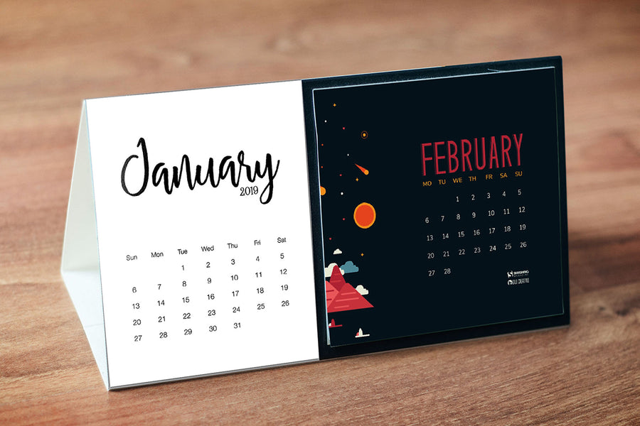 Table Calendar Mockup