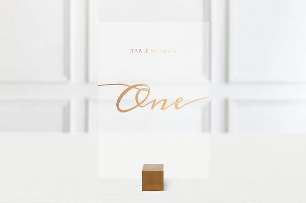 Table Card Mockup For Restaurant Reservation Psd