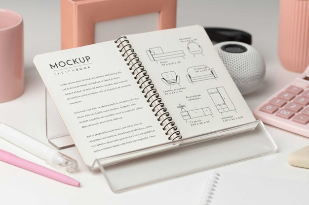 Table Display With Calendar Mockup In Real Life Psd