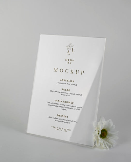 Table Menu Display Mock-Up Psd