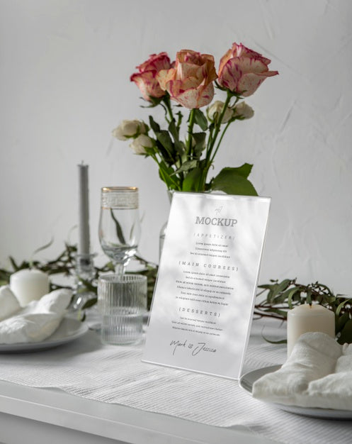 Table Menu Display Mock-Up Psd