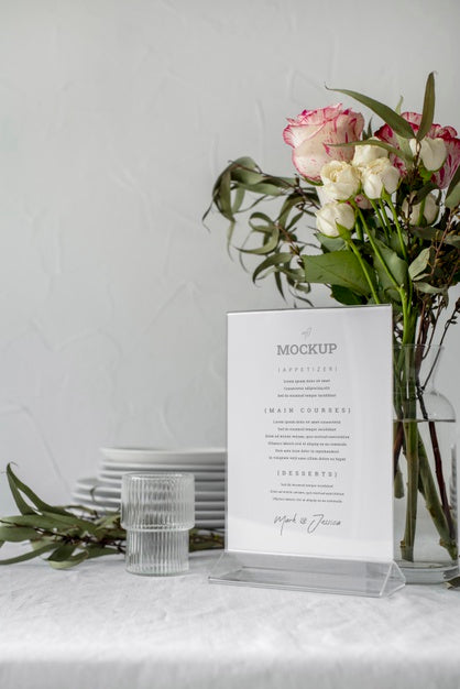 Table Menu Display Mock-Up Psd