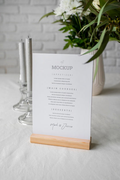 Table Menu Display Mock-Up Psd