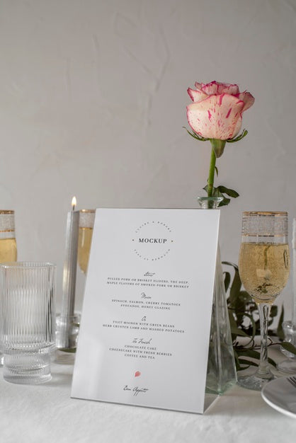 Table Menu Display Mock-Up Psd