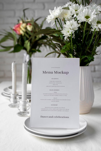 Table Menu Display Mock-Up Psd