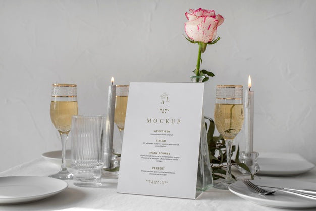 Table Menu Display Mock-Up Psd