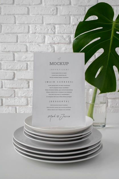 Table Menu Display Mock-Up Psd