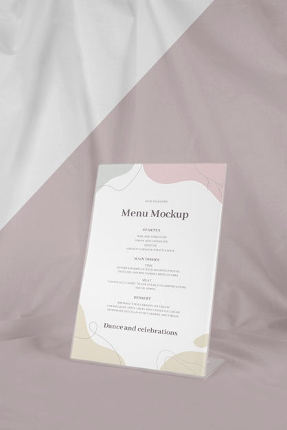 Table Menu Mock-Up Psd