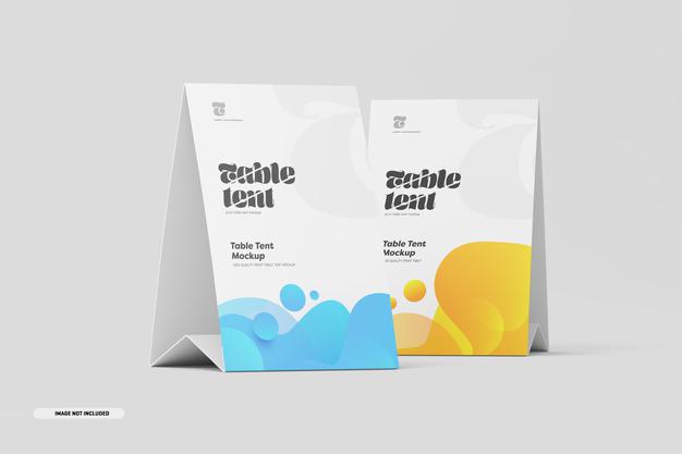 Table Tent Mockup Psd