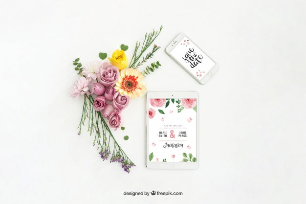 Tablet And Mobile Phone Mockup Design Psd