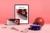 Tablet And Smartphone With Pomegranate And Flower Psd