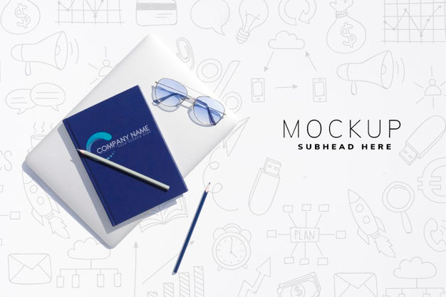 Tablet Device On Desk At Office Mock-Up Psd