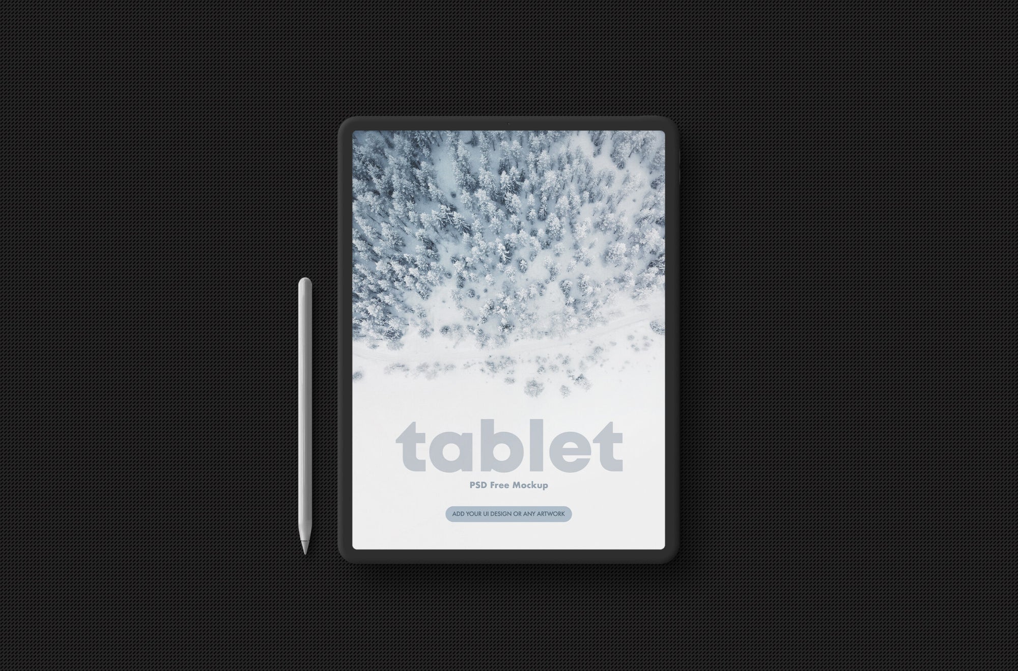 Tablet In Dark Style Mockup