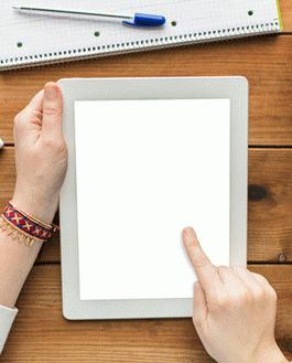 Tablet In Women Hand Mockup