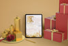 Tablet Mock-Up With Candles Psd